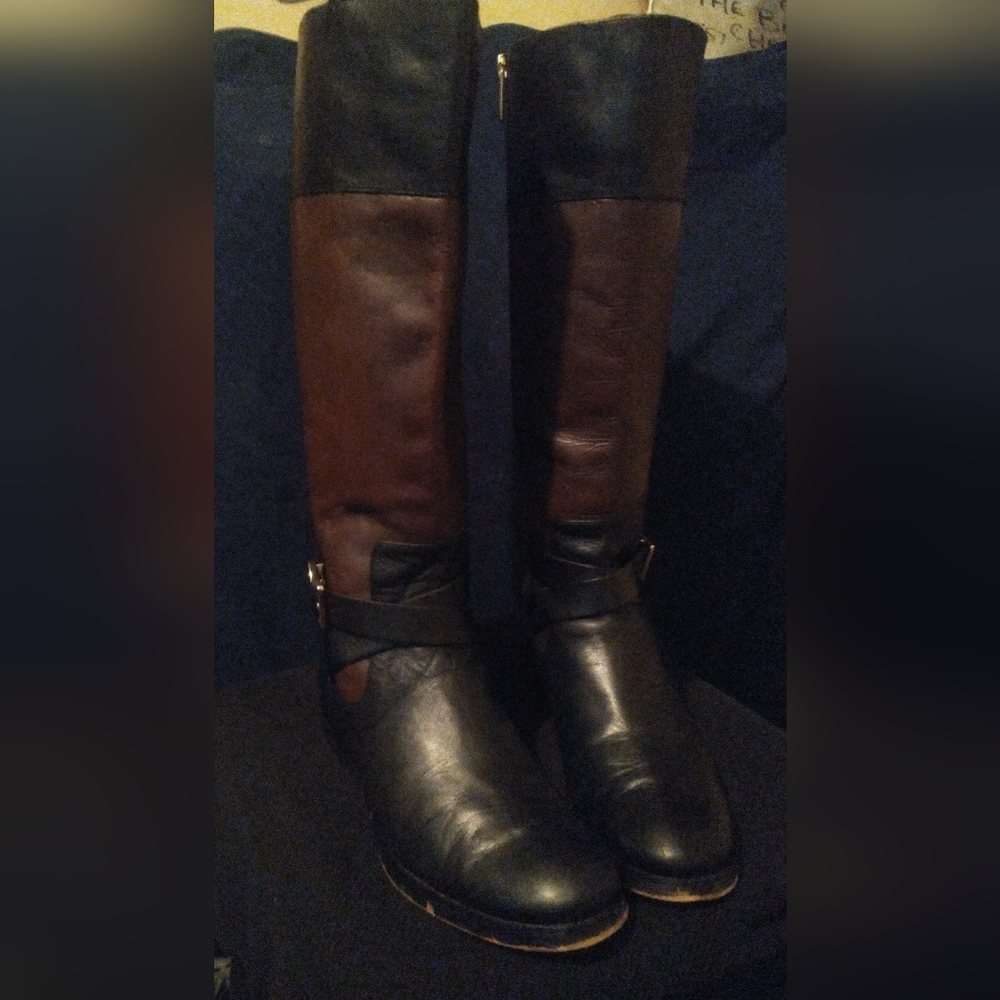Micheal Kors two tone riding boots